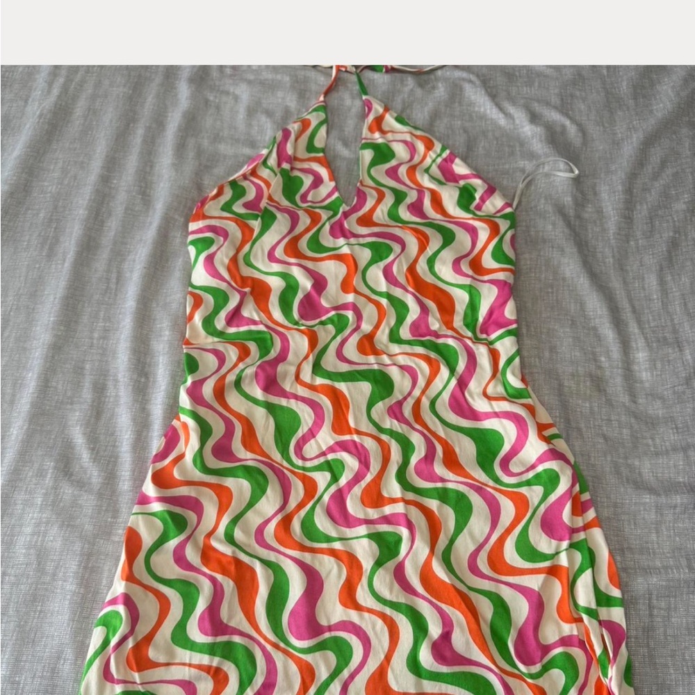Zara Multicolor Halter Dress